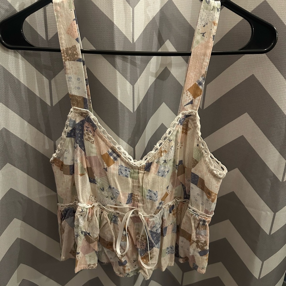 Patchwork Sleeveless Top